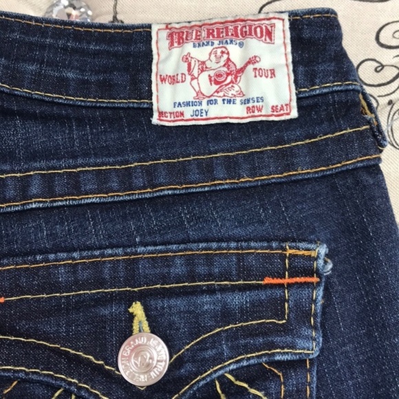 True Religion Joey Twist Flare Leg Dark Jeans - Picture 6 of 11